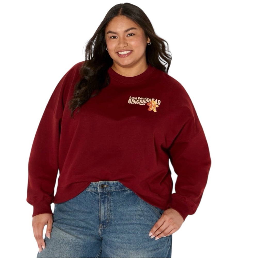 Skinnydip Women's Gingerbread Fleece Graphic Sweatshirt Size XL - Picture 4 of 8